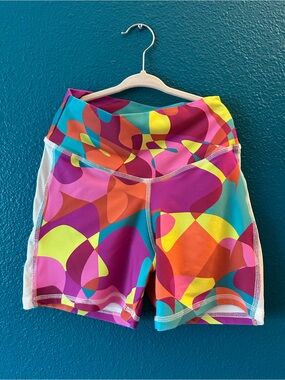 CLS Sportswear High-Rise Multicolor Abstract Bike Shorts